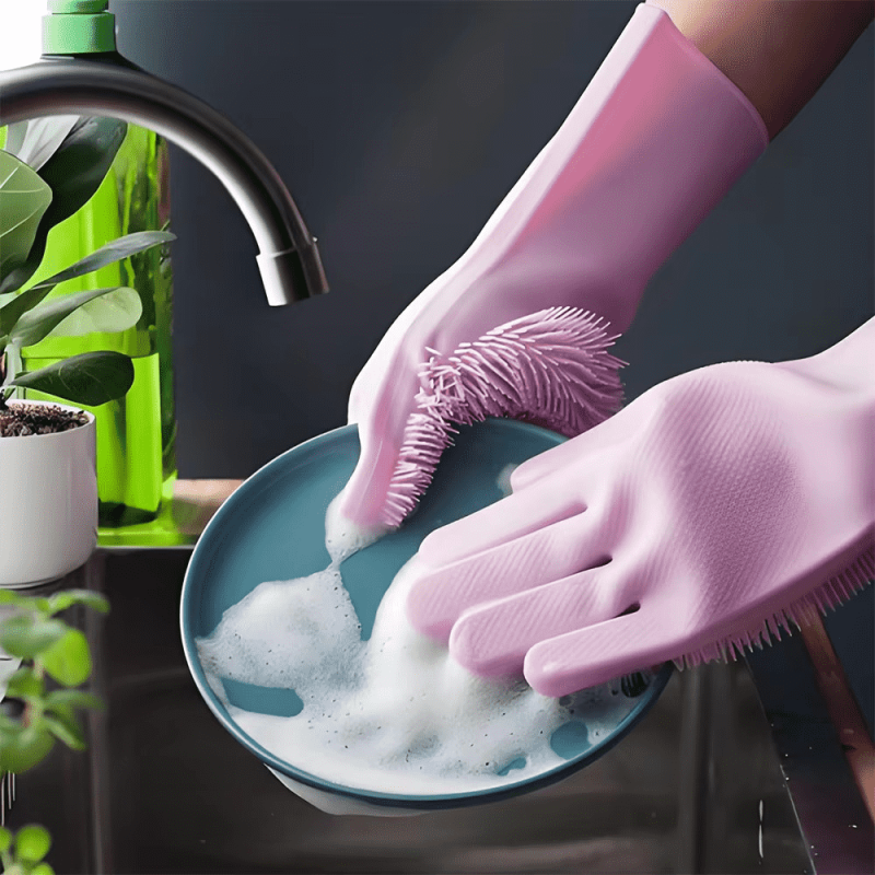 Magic Silicone Dish Washing Gloves